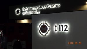 Reklama świetlna – Litery i logo 3D podświetlane LED: OSP w Rokietnicy