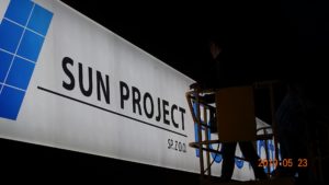 System napinanego lica – Reklamy wielkoformatowe: Sun Project Fotowoltaika